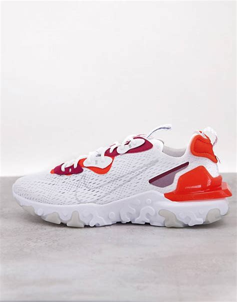 nike react vision white orange.